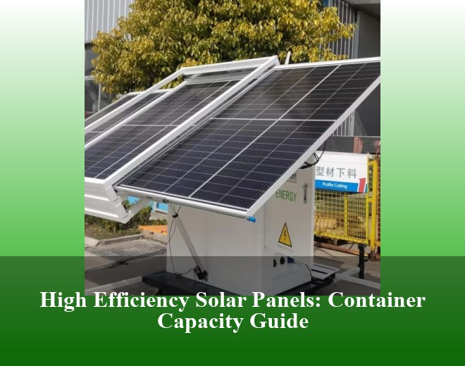 High Efficiency Solar Panels: Container Capacity Guide